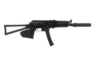Kalashnikov USA Kali 9 9mm AK Pistol features a faux suppressor barrel shroud